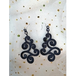boucles oreilles grandes arrondies charbon 1