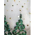 boucles oreilles grandes  arrondies vertes 1