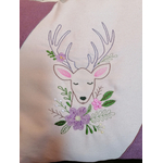 coussin cerf mauve 2
