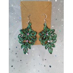 boucle oreille vert dégradé