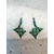 boucles oreilles géométriques vertes 5
