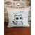 coussin chat zen bleu 4