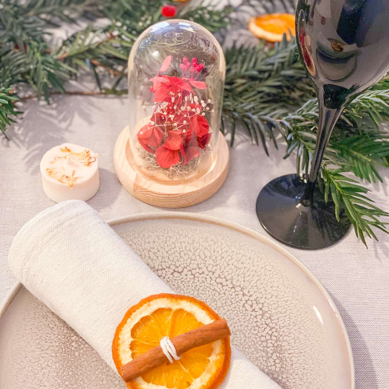 Mini cloche en verre et fleurs séchées - GreenPompon