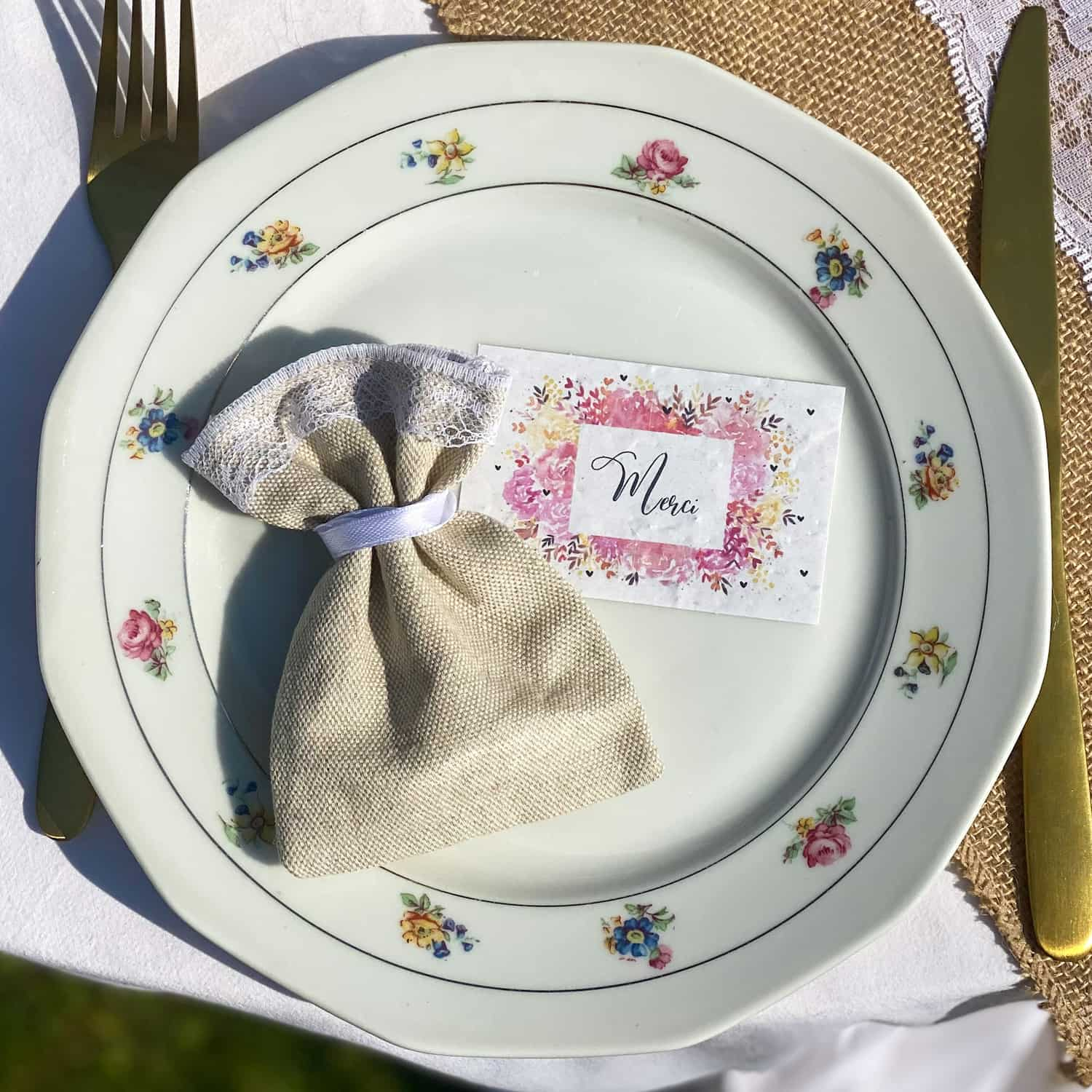 10 Sachets Violet avec Lavande pour Mariage - Bonheur Ecologique