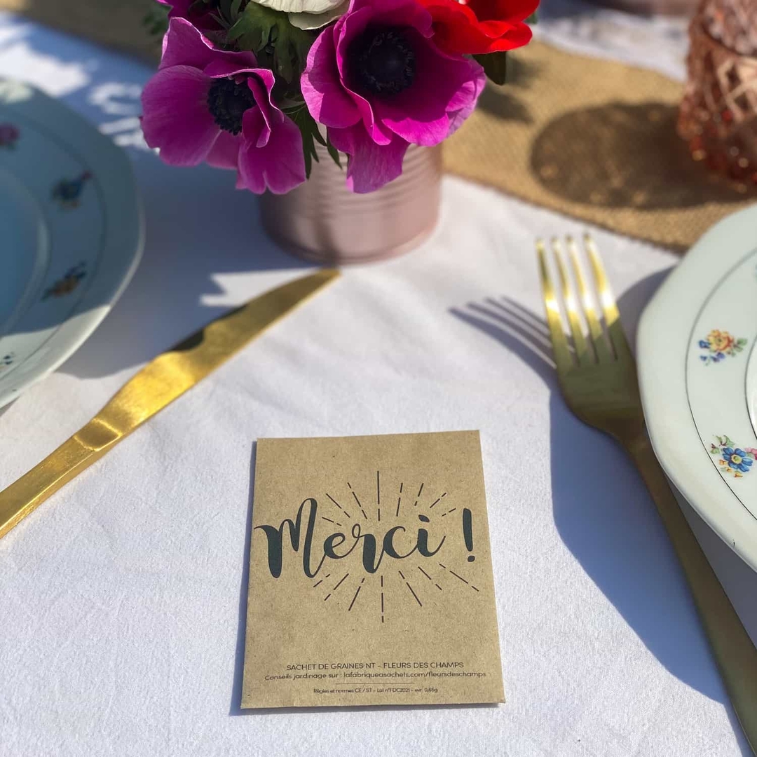 Sachets de graines pour mariage La Fabrique à Sachets
