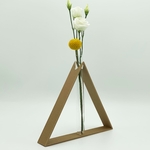 soliflore triangle Kraft biais avec fleurs