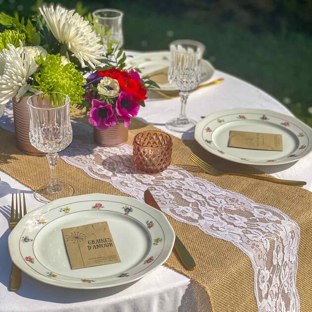chemin de table champetre