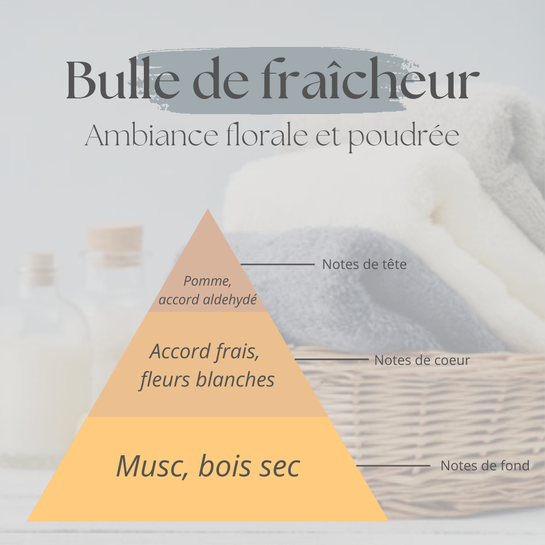 Poudre parfumée pour aspirateur à la senteur fraiche - Musc blanc