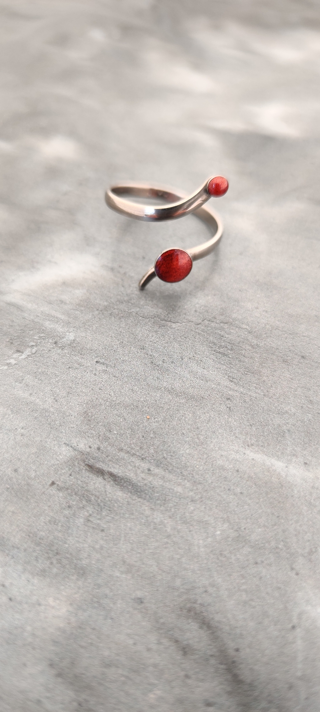 Bague snake bordeaux