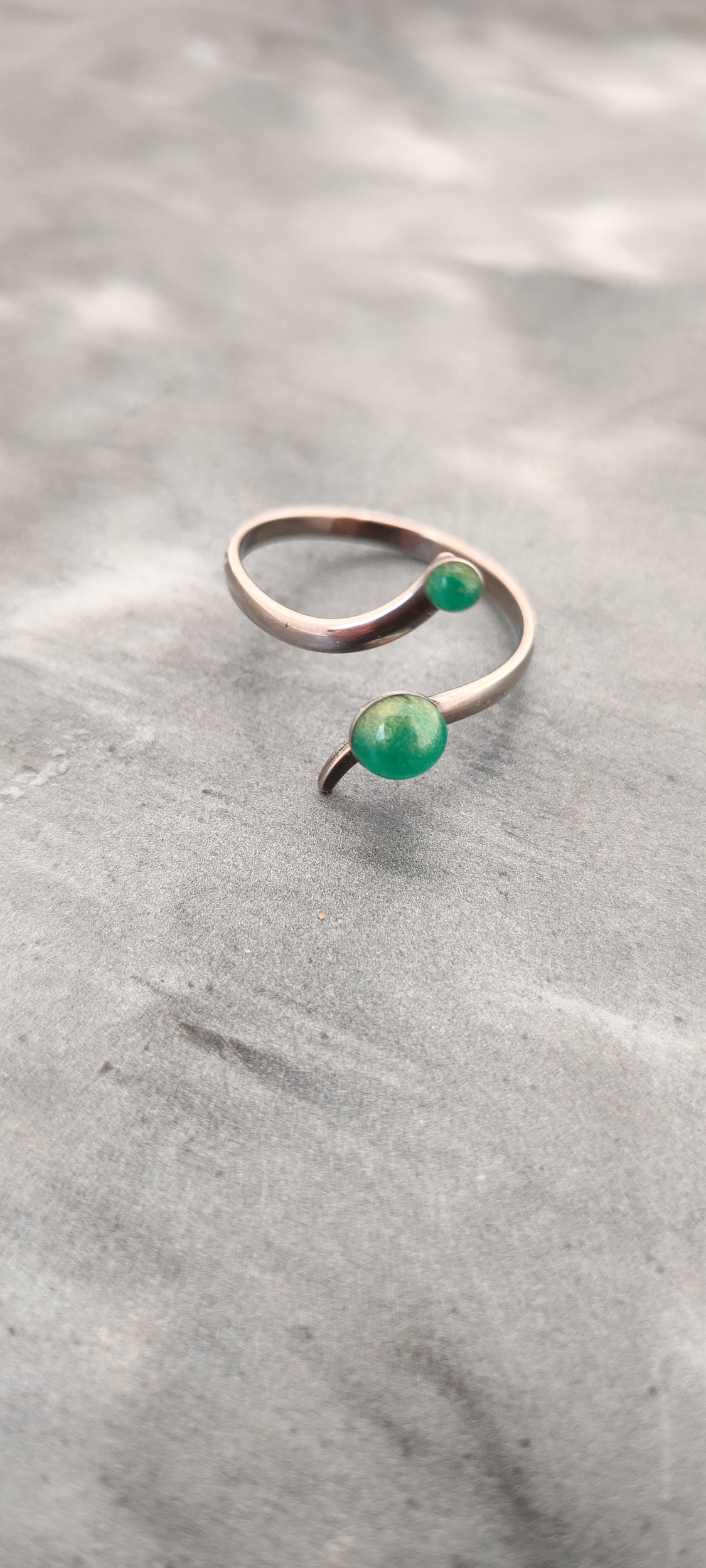 Bague snake vert