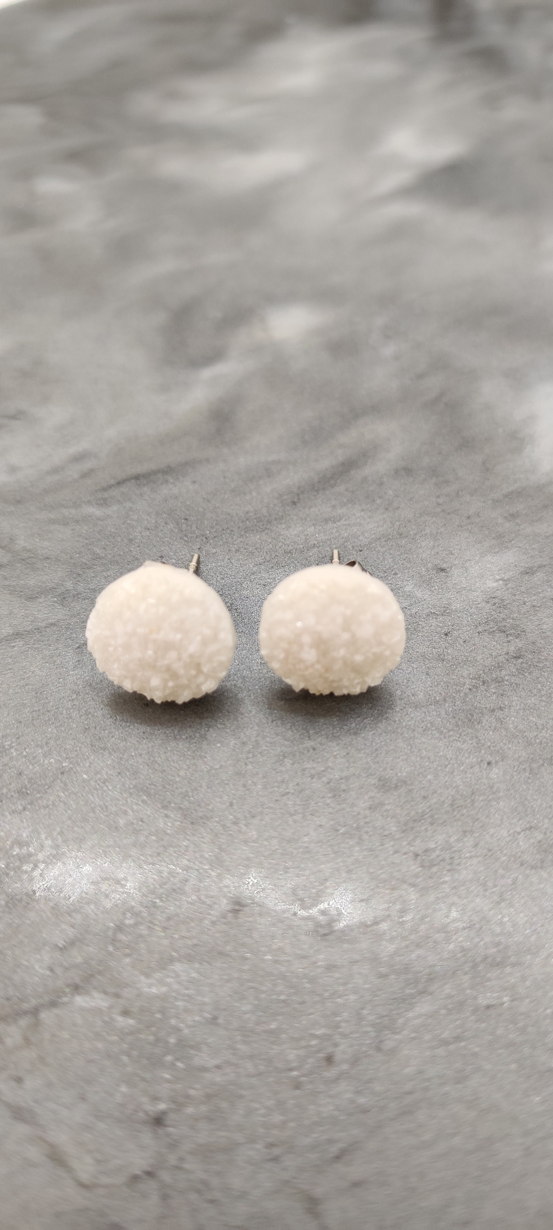 Boreilles cristal blanc perle