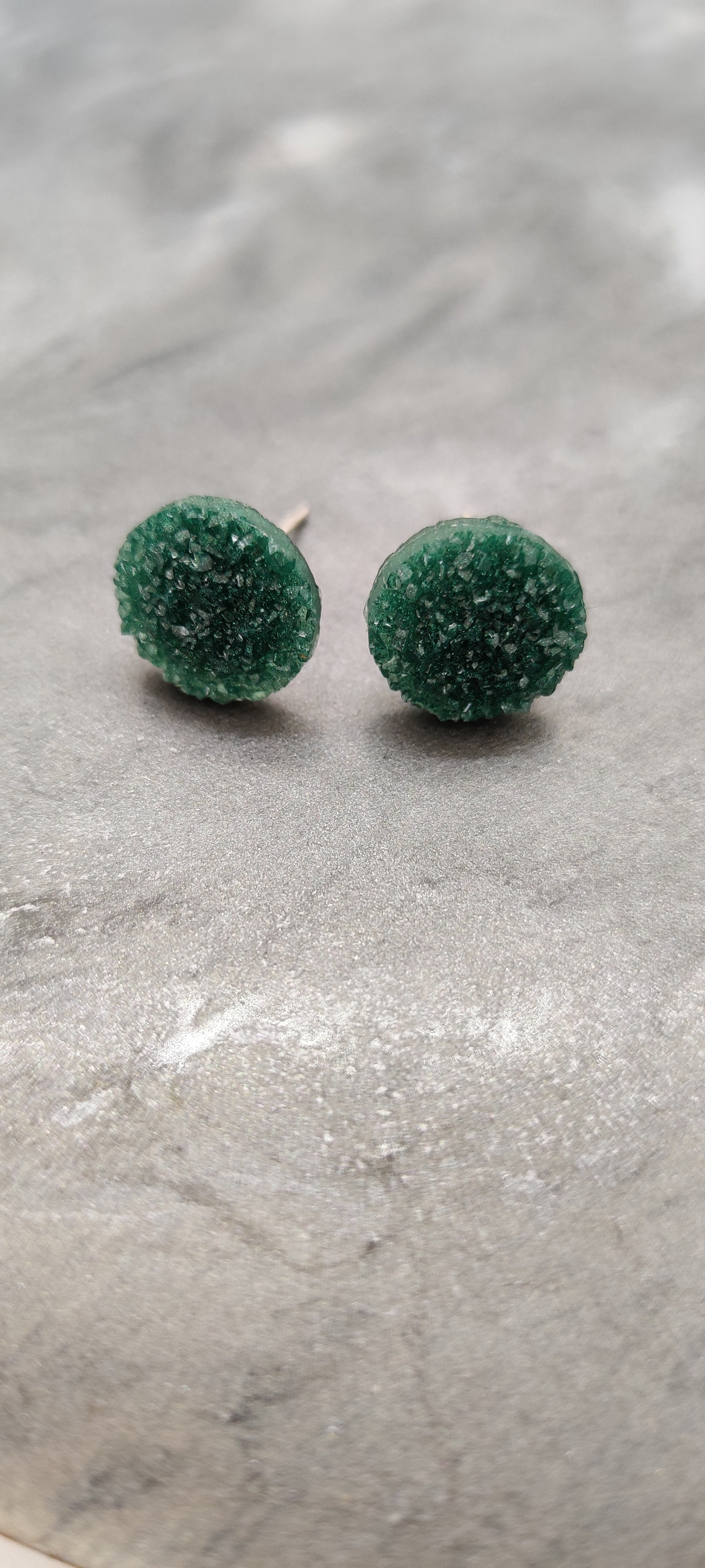 Boreilles cristal vert emeraude