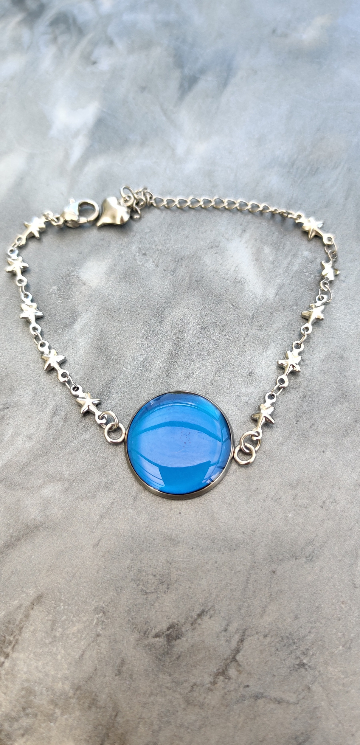 Bracelet star bleu transparent