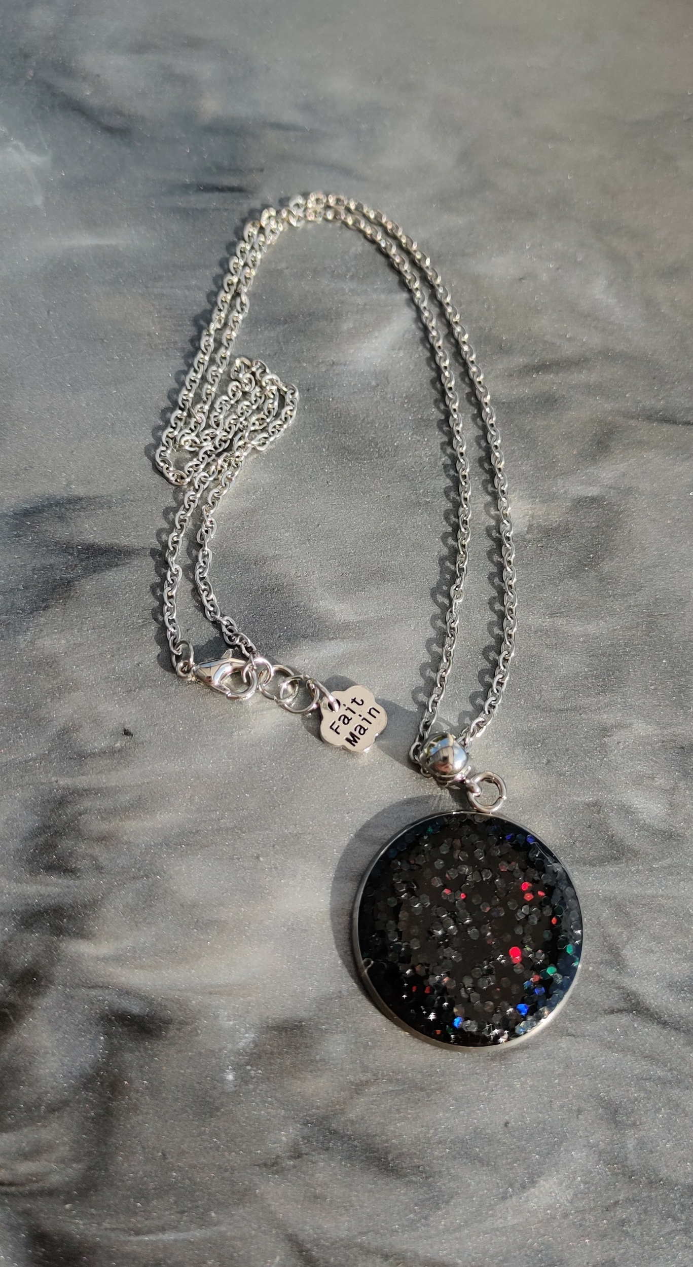 Collier loane rond holo
