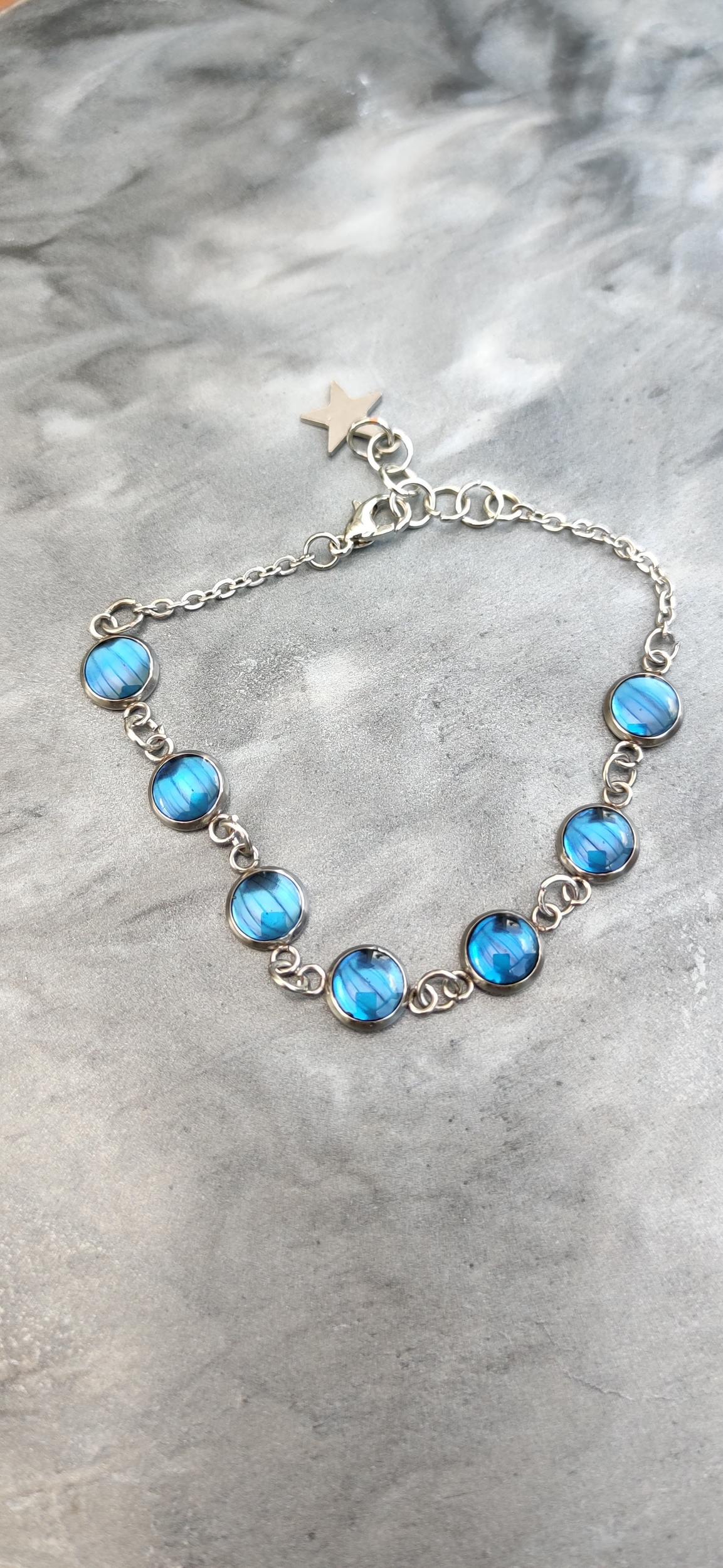 Bracelet Siera bleu transparent