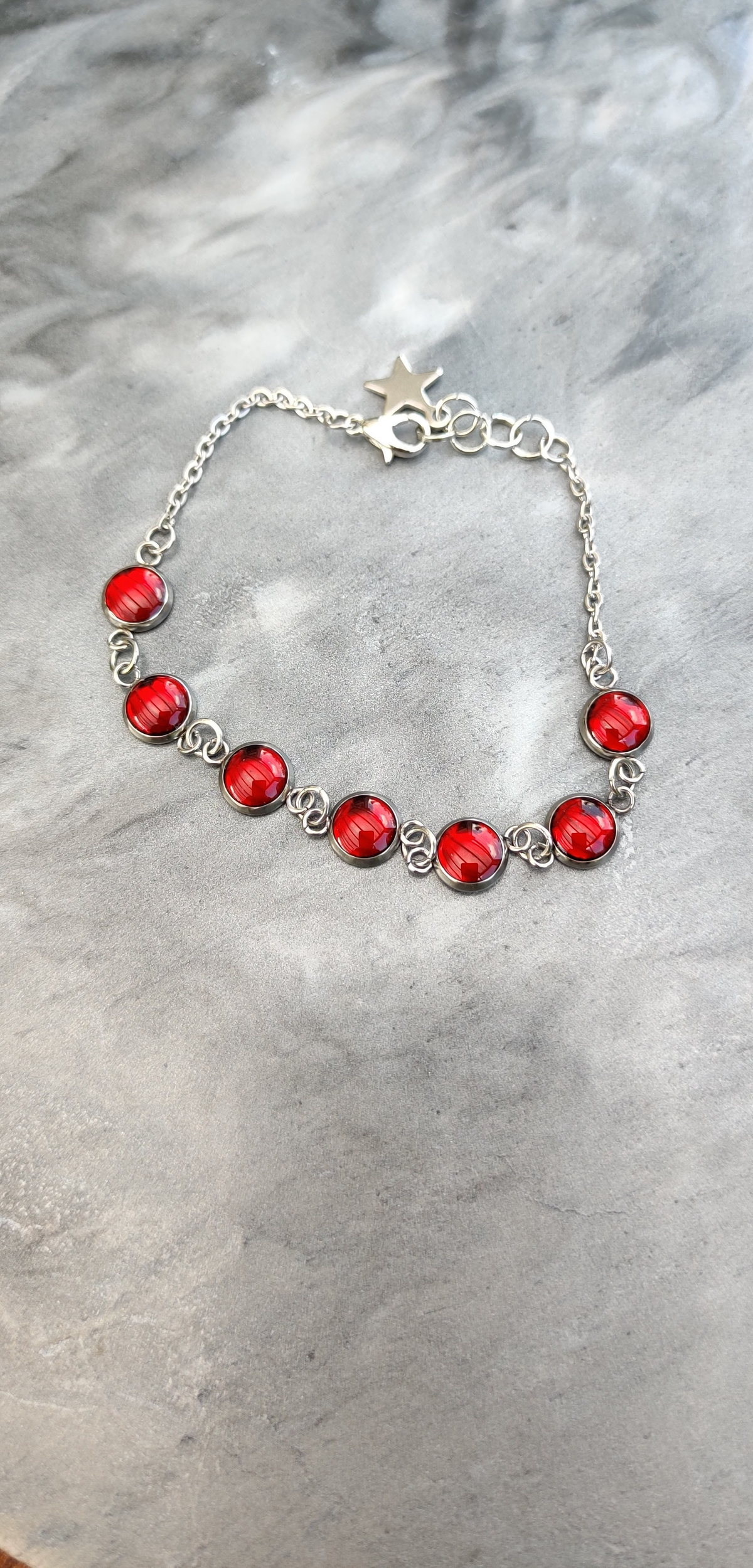 Bracelet Siera rouge transparent