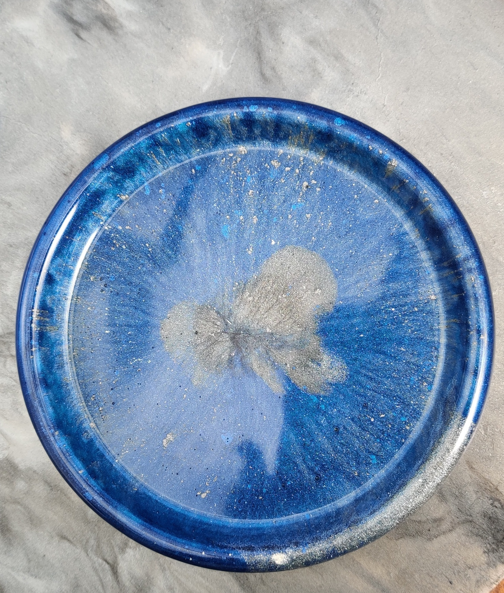 Coupelle ronde Terra bleu