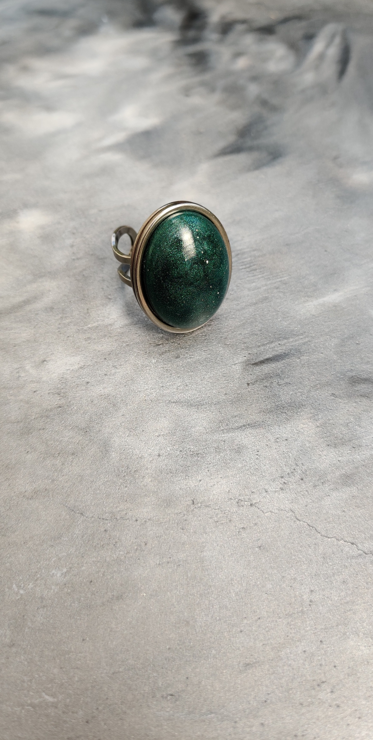 Bague Lou silver vert