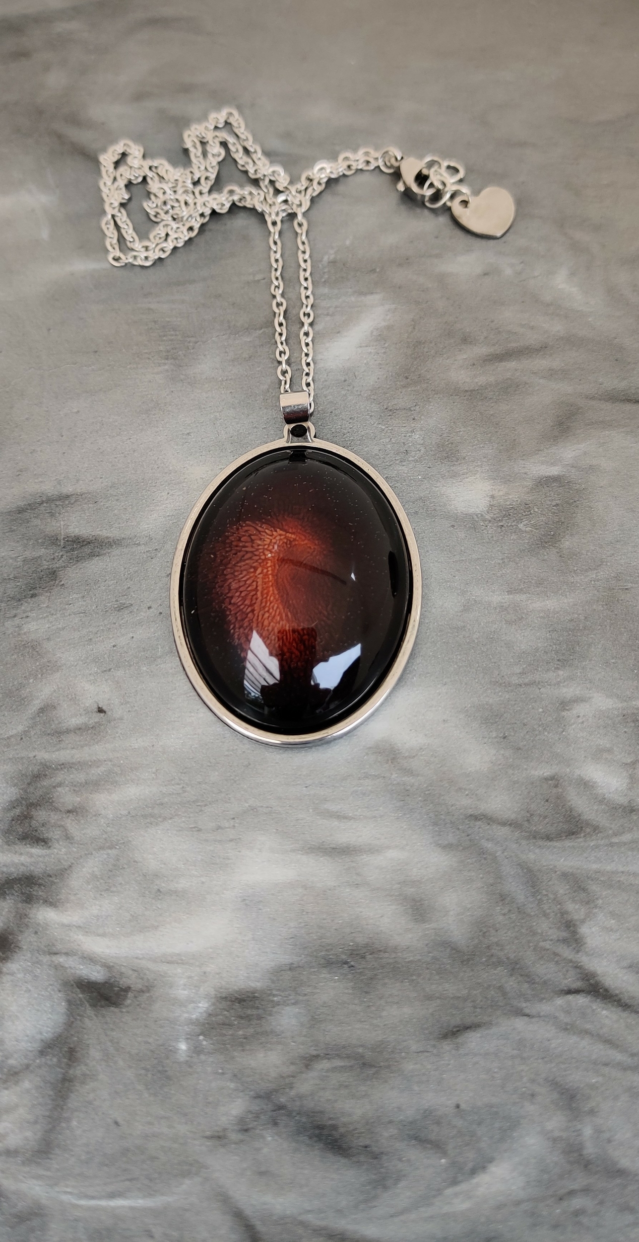 Collier Camelia marron