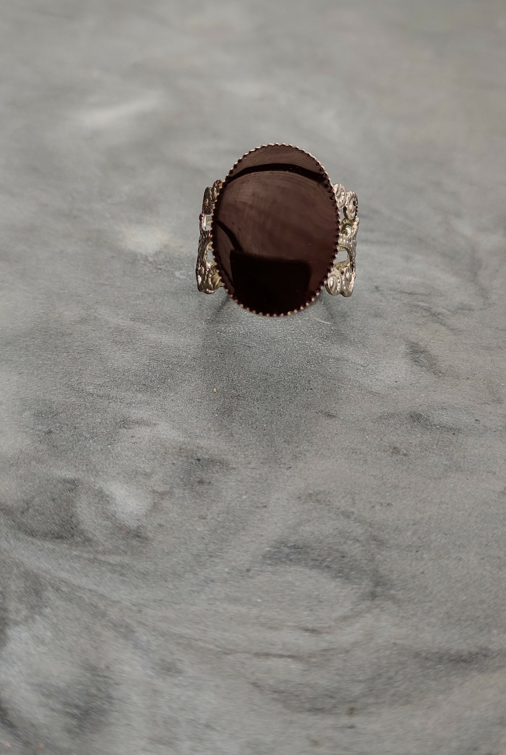 Bague jade silver bordeau