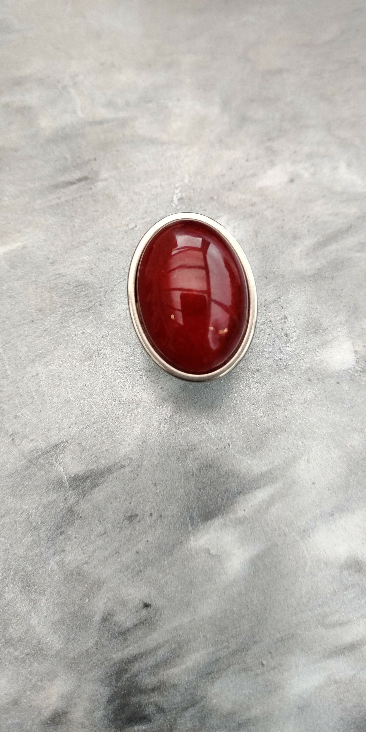 Bague Lou silver rouge