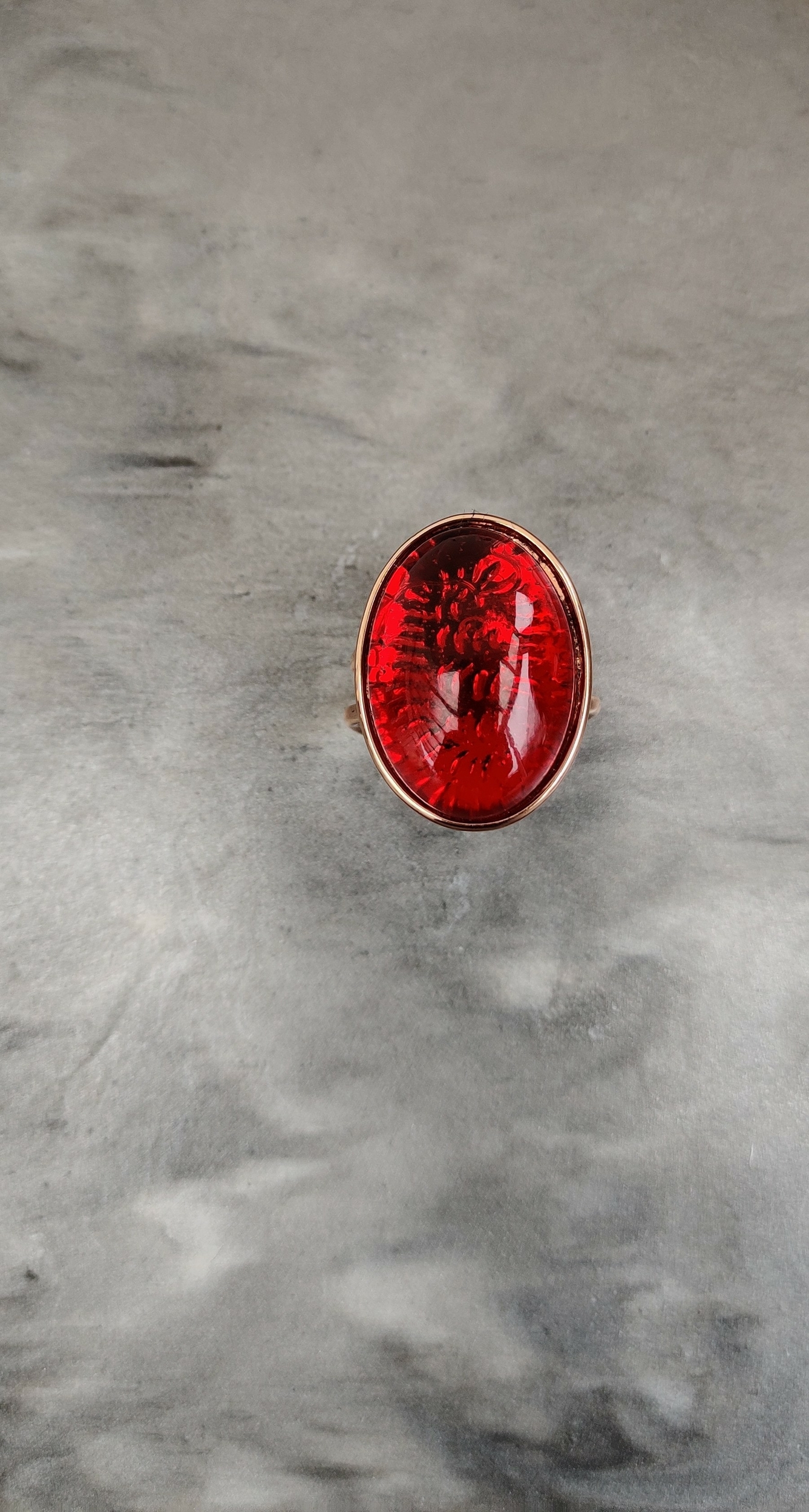 Bague Lou gold rouge