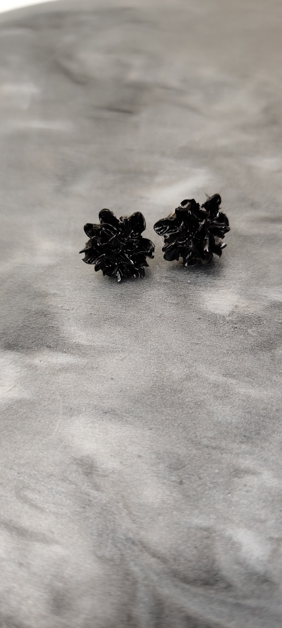 Boucle doreilles cristal noir