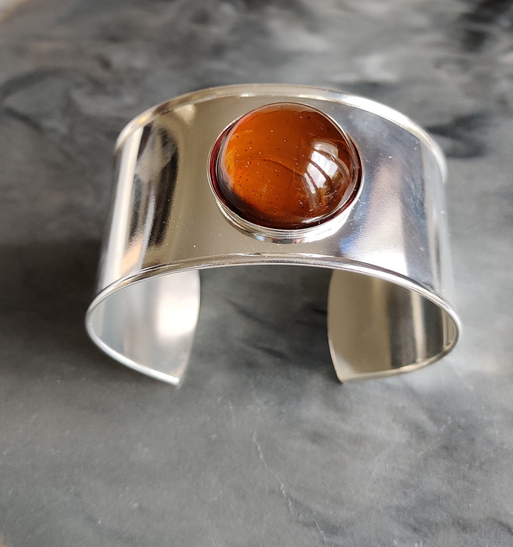 Bracelet manchette Aviva ambre