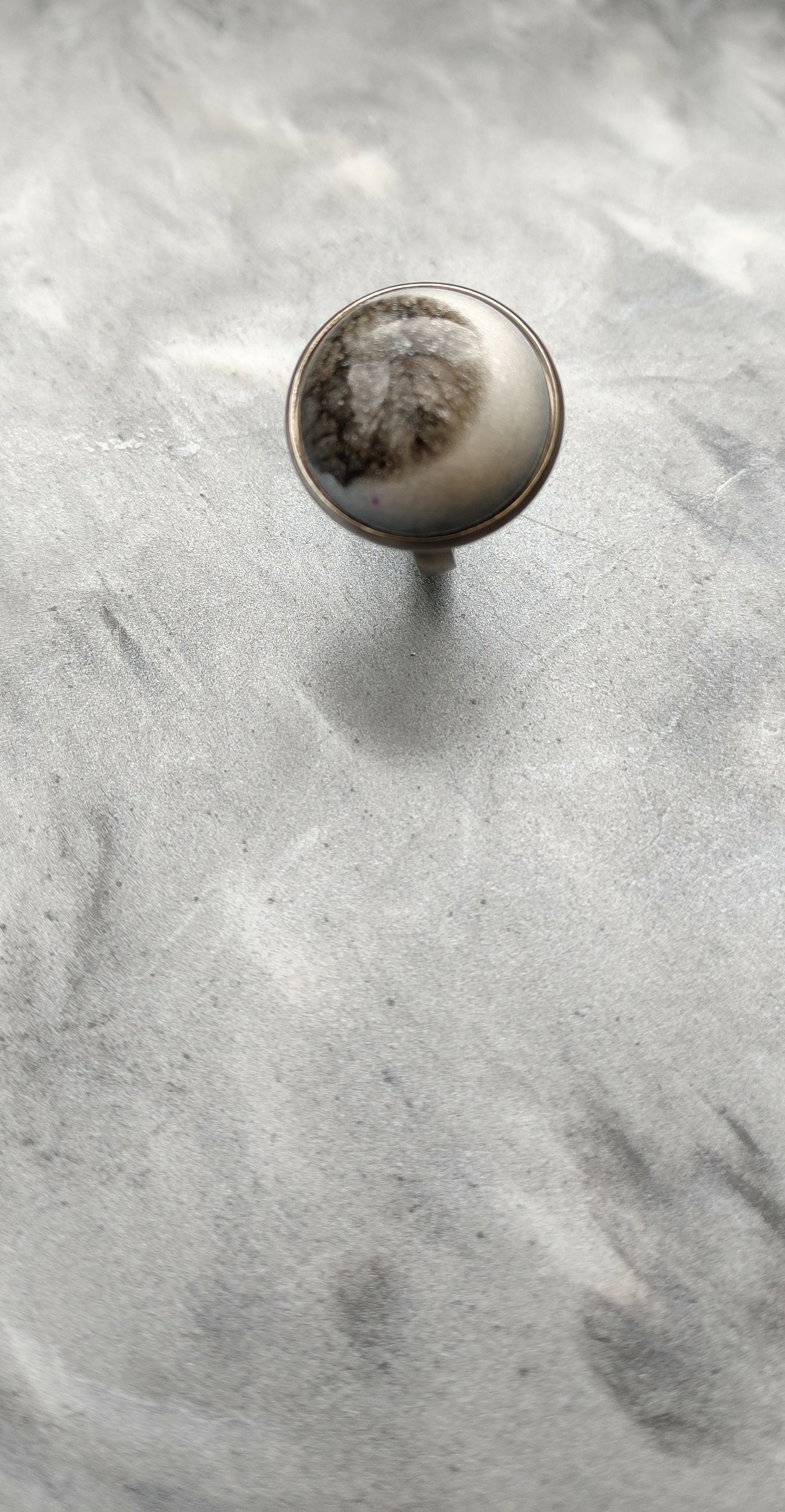 Bague Manon blanc et gris