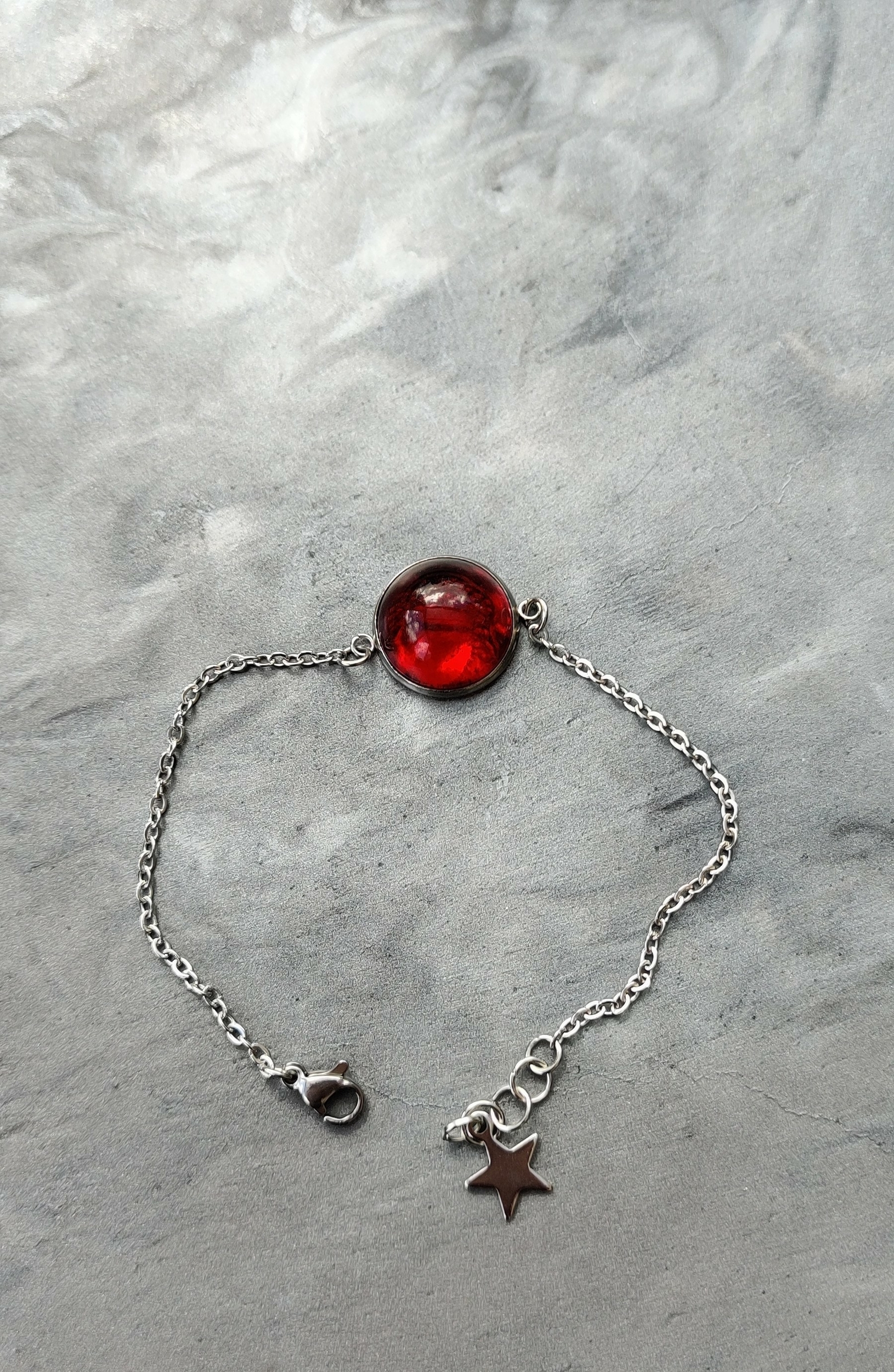 Bracelet Sofia rouge transparent