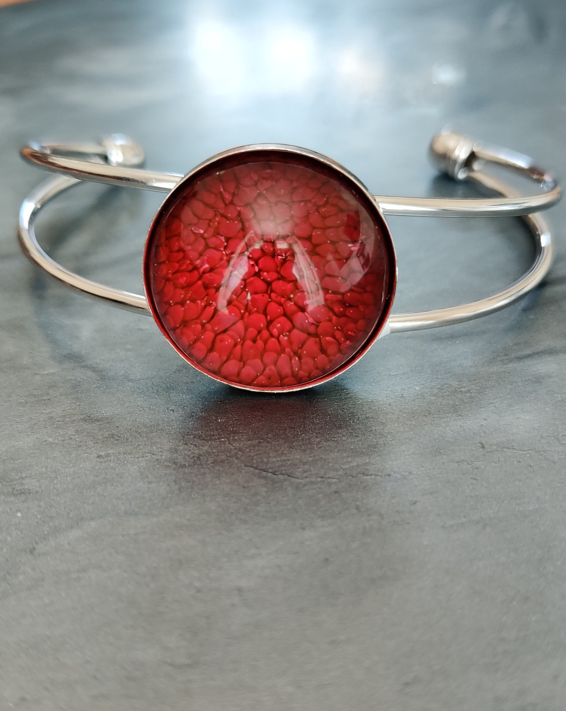 Bracelet Romy silver rouge ink