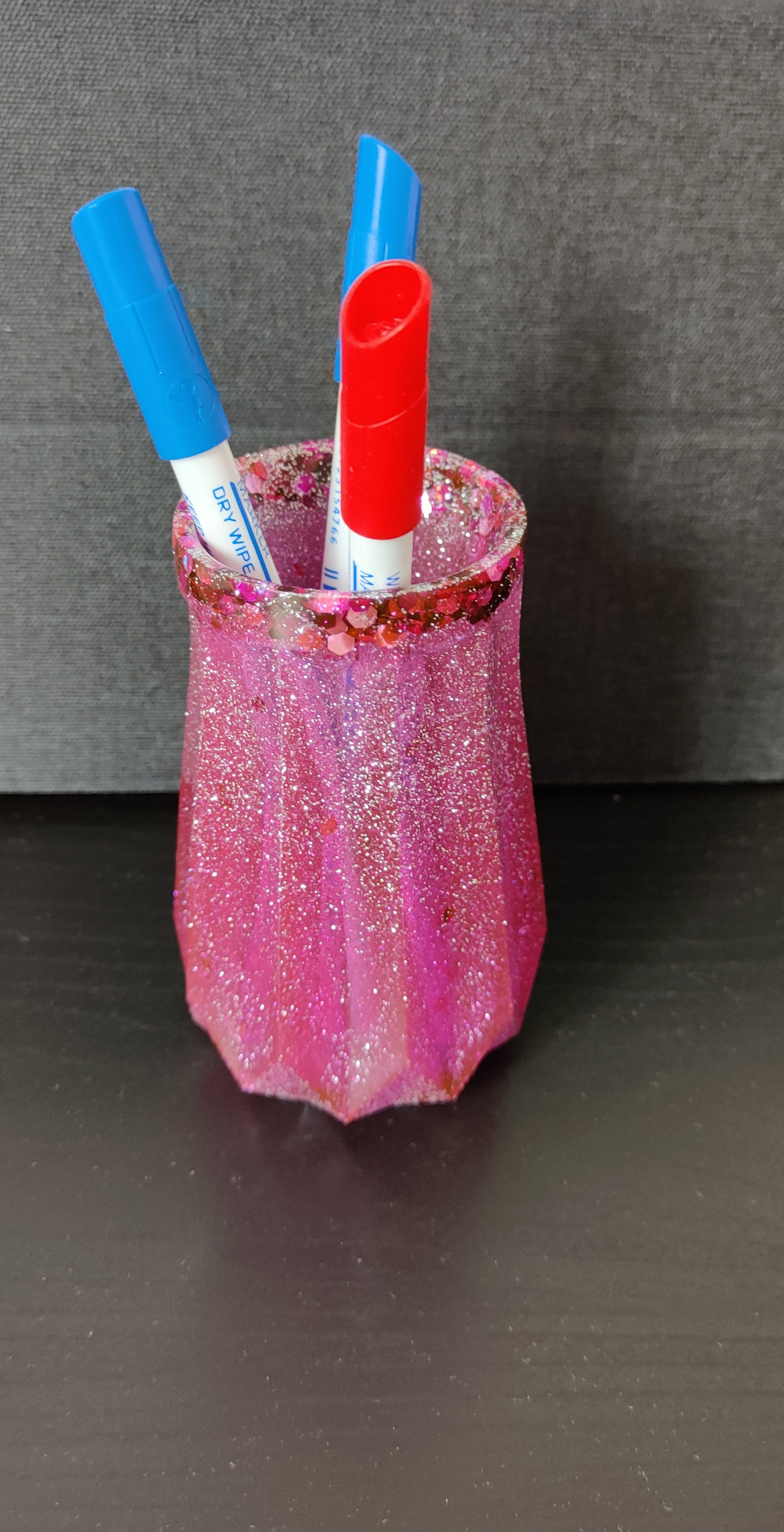vase 1 rose paillettes