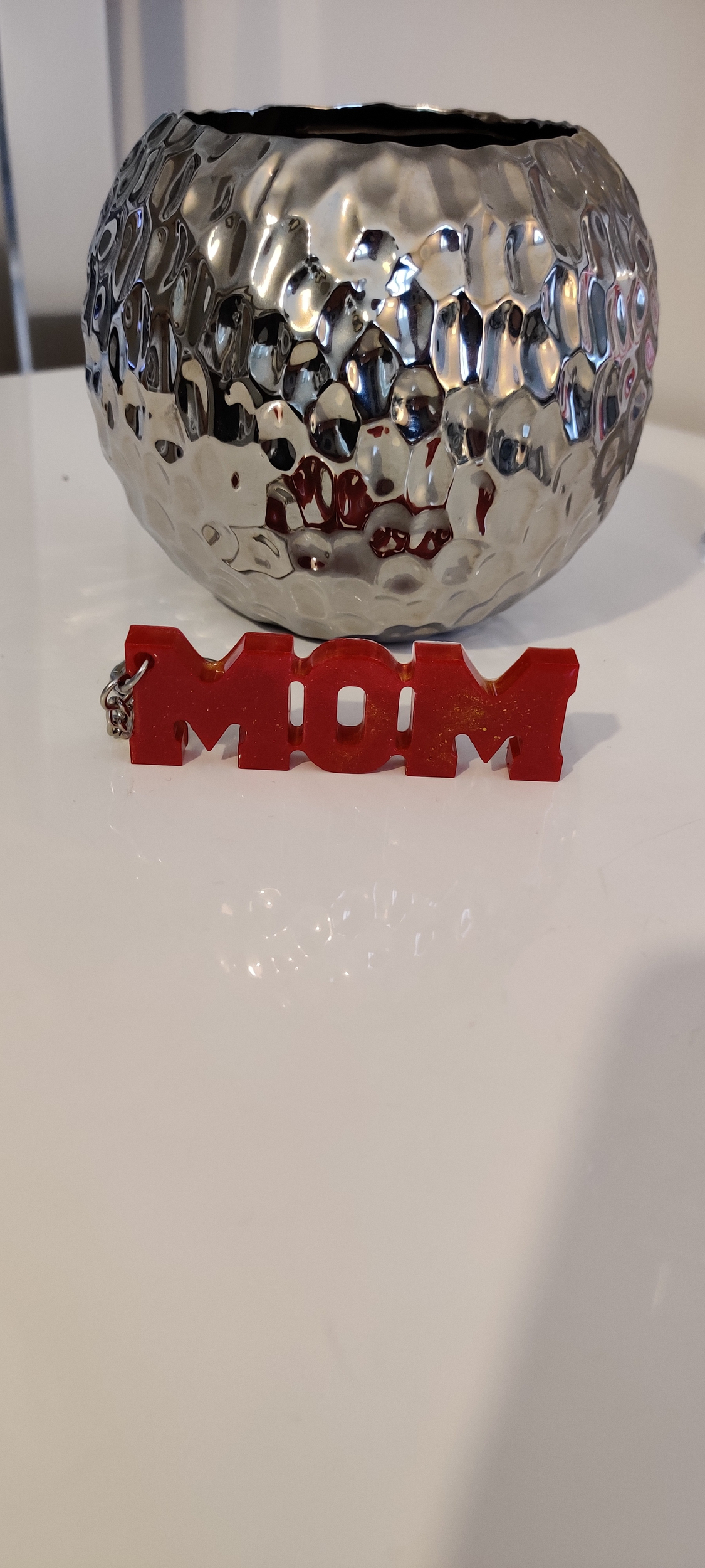 Porte cles mom rouge1