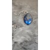 Collier Camelia bleu et argent