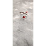 Bague snake bordeaux