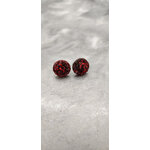 Boreilles cristal rouge paillettes