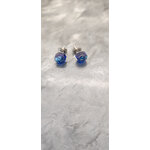 Boreilles mini pierre bleu paillettes