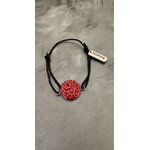 Bracelet stella rouge paillettes