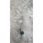 collier perle bleu