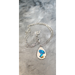 Collier loane or et bleu