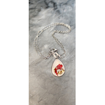 Collier loane or et rouge