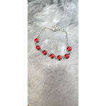 Bracelet Siera rouge transparent