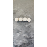 Barette 5 cabochons blanc