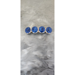 Barette 5 cabochons bleu