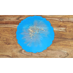 Plateau rond lune bleu