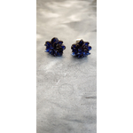 Boucle doreilles cristal bleu