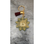 porte cle mandala gold vert B