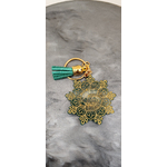 Porte cle mandala gold vert S
