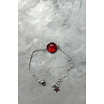 Bracelet Sofia rouge transparent
