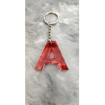 Porte cles silver lettre A rouge